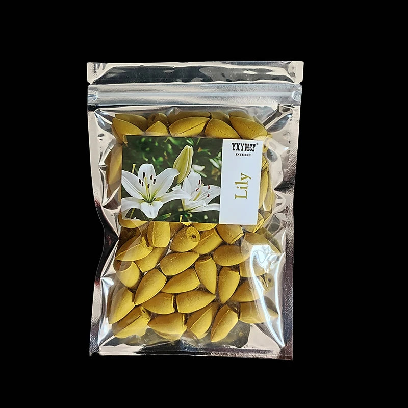 50pcs/bag Natural Waterfall Incense Cones Reflux Tower
