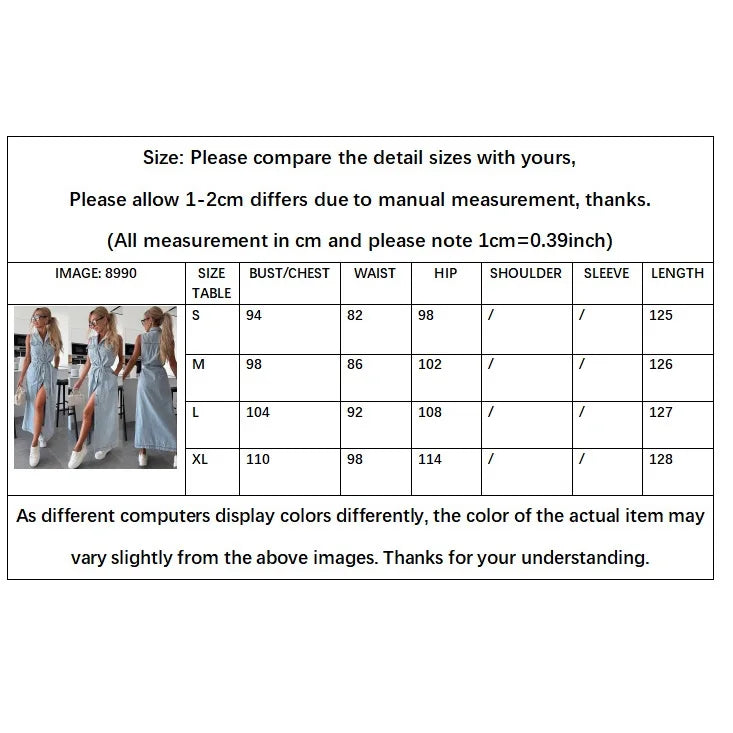 Women Sleeveless Denim Dress