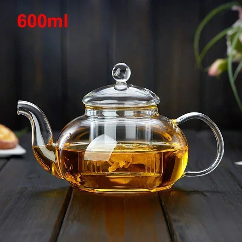 Filterable Glass Teapot Heat-resistant