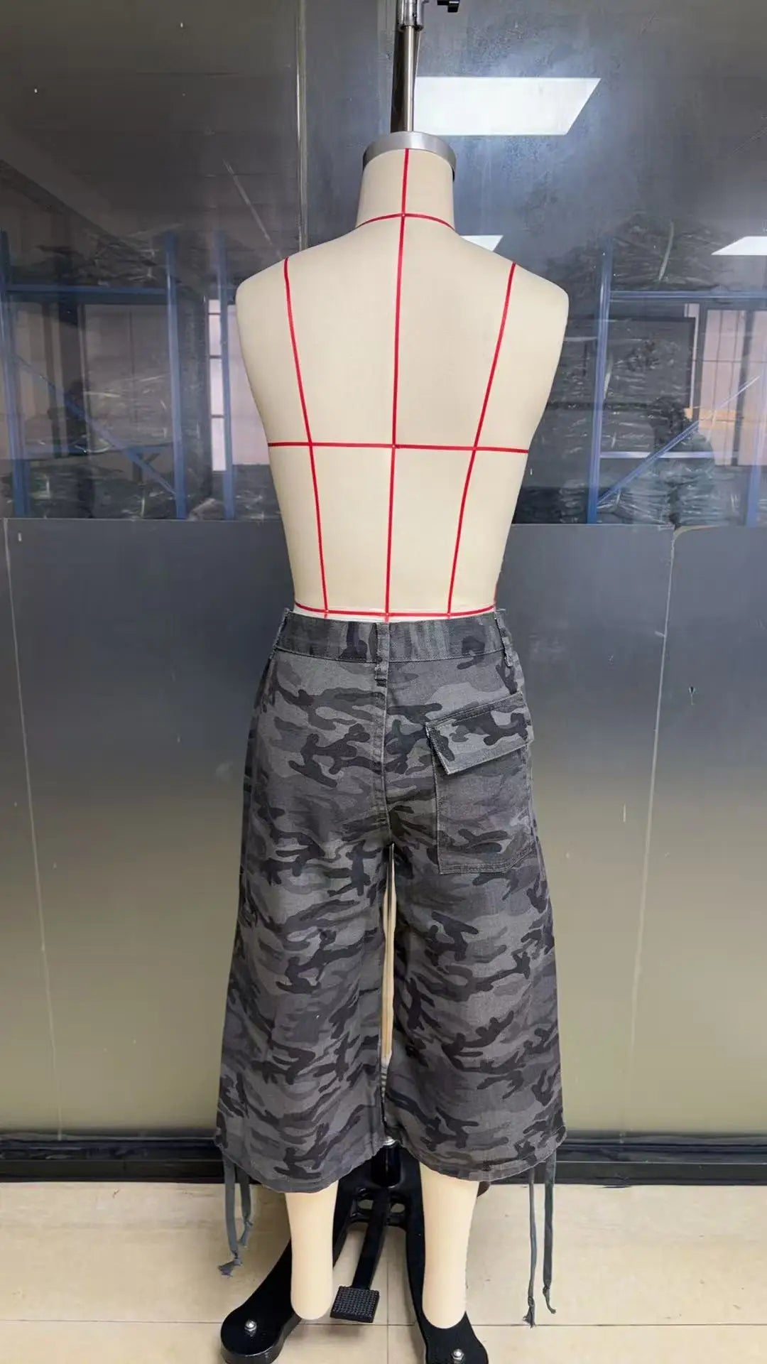 Women Calf Length Pant Jeans Wide Leg