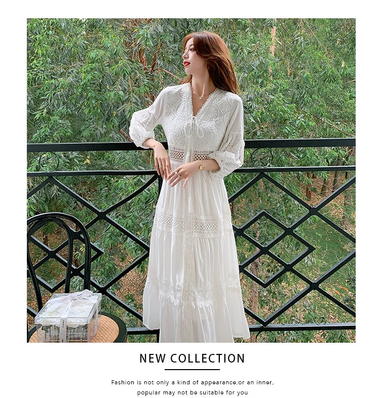 Women Summer Boho Lace Dresses