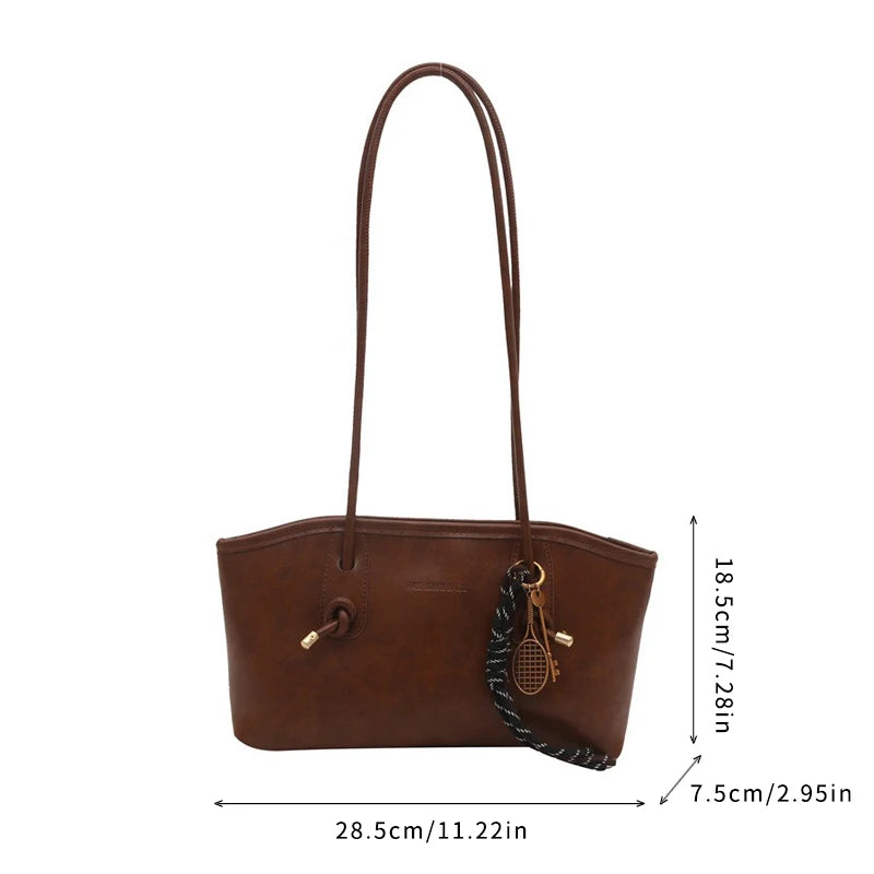 Retro Tote Bag Fashionable Advanced Simple And Versatile Handbag