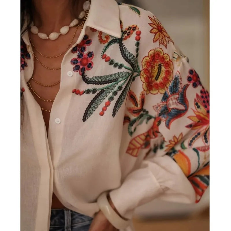 Women Casual Floral Printed Shirts