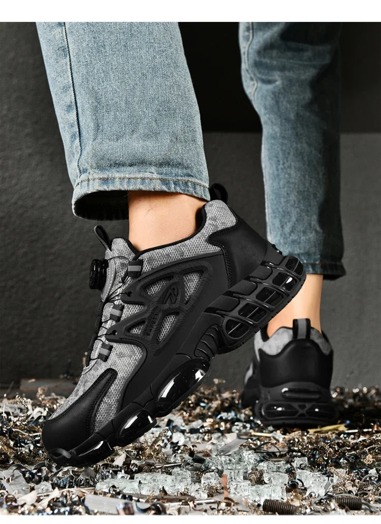 Men's Casual Sneakers Comfortable, Fashionable, Breathable And Safe Work Shoes