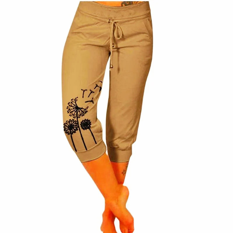 Fashion Mid-calf Lady Capri Pants