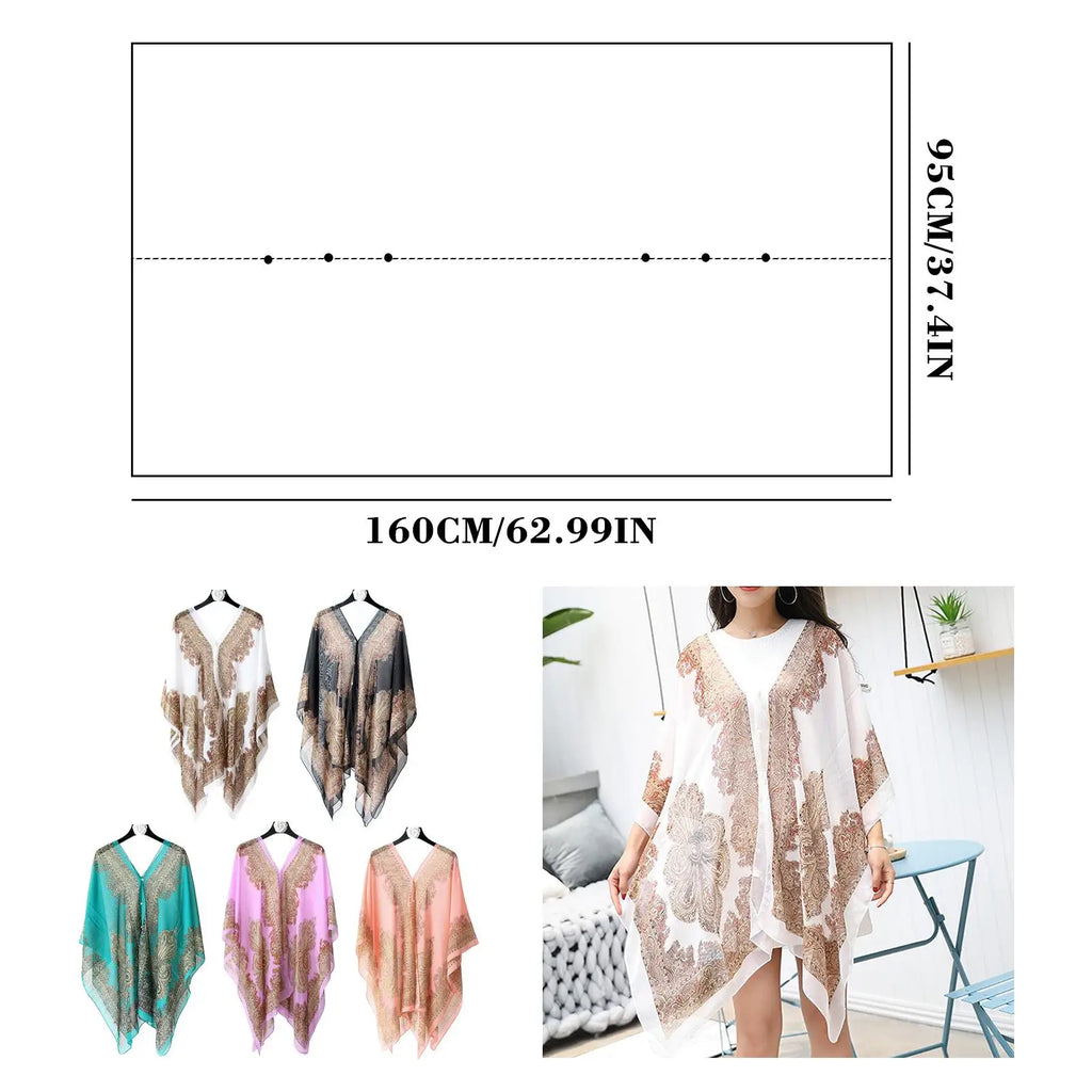 2026 Women Summer Chiffon Sun Protection Shawl