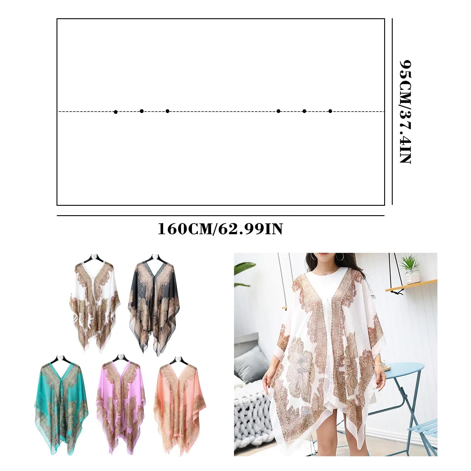 2026 Women Summer Chiffon Sun Protection Shawl