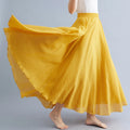 Boho Cotton Linen Beach Long Skirt