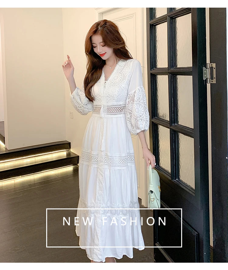 Women Summer Boho Lace Dresses