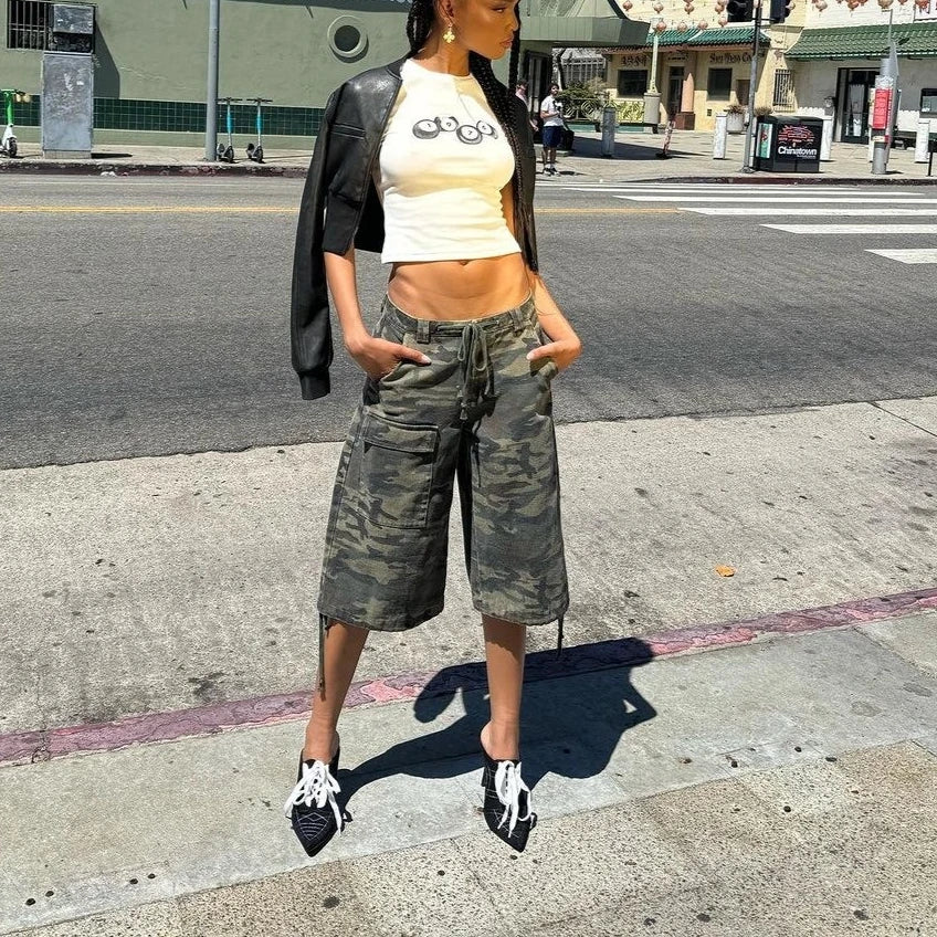 Women Calf Length Pant Jeans Wide Leg