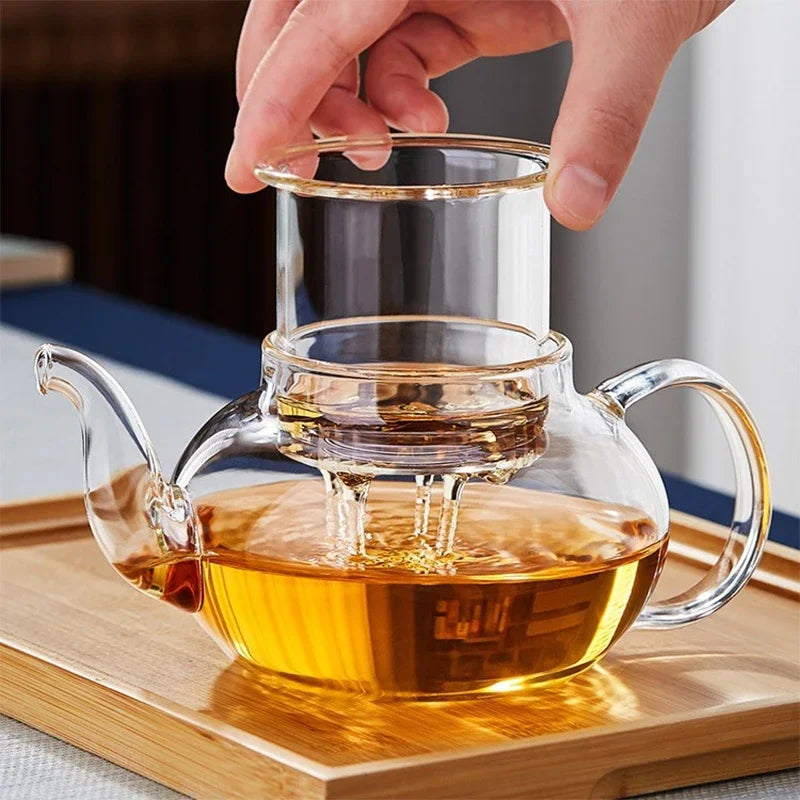 Filterable Glass Teapot Heat-resistant