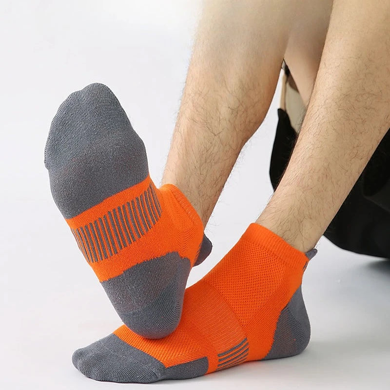 1/5 Pairs Fashionable New Casual and Comfortable Men's Short Socks for Spring Sweat Absorbing Breathable Versatile Men's Socks