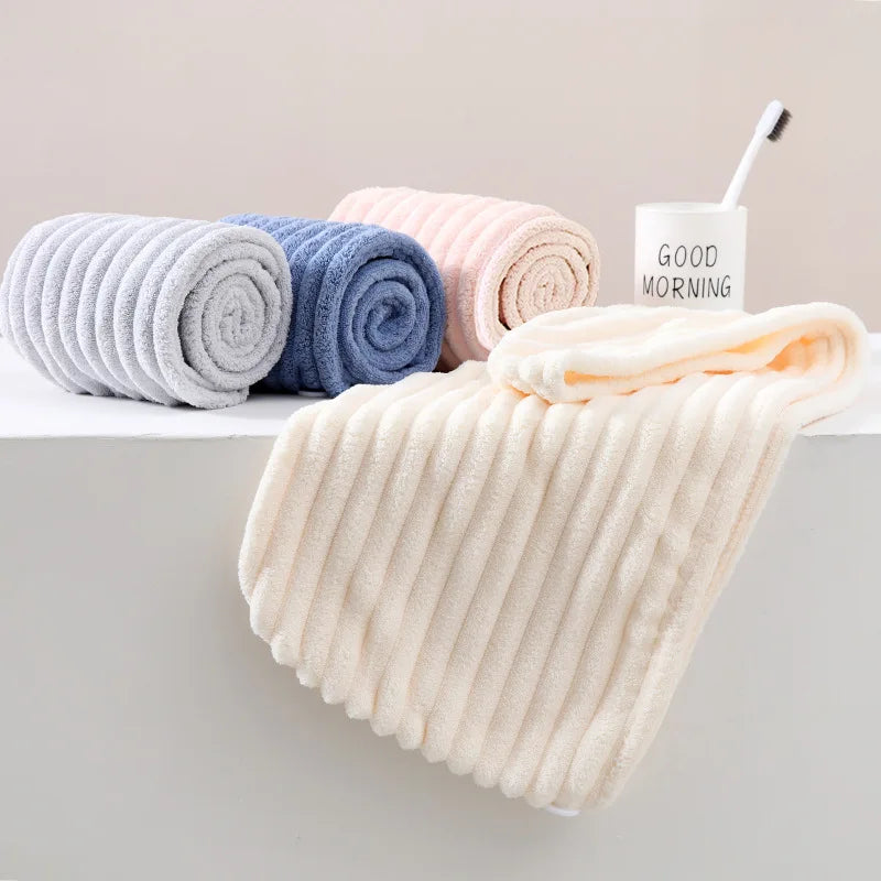 3pcs Premium Hair Drying Cap Soft Absorbent Quick-Drying Microfiber Hair Towel