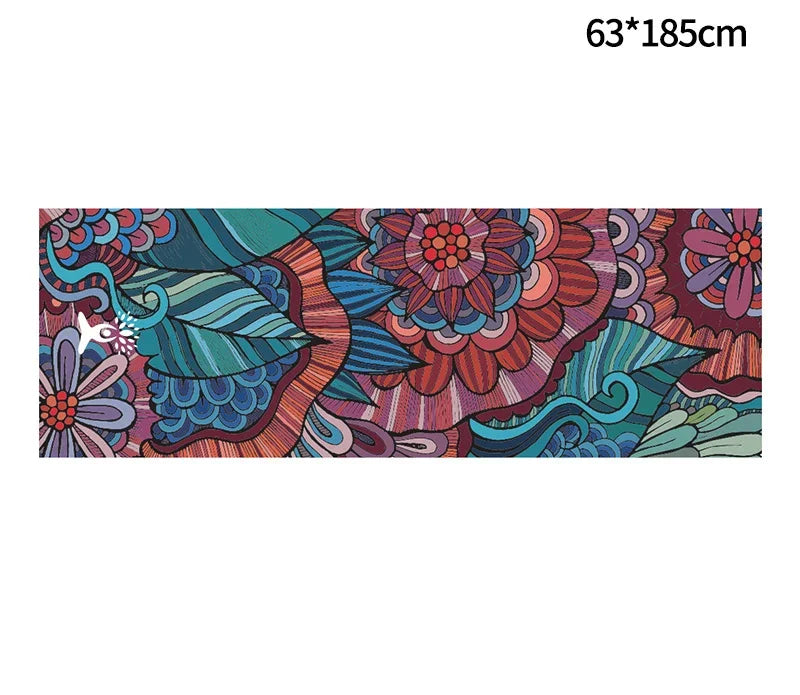 Hot Yoga Mat Towel  Printed Yoga Towel Non Slip Fitness Workout Mat Cover