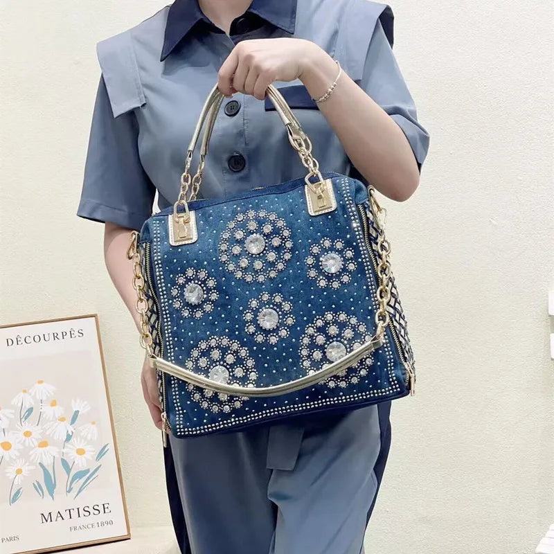 Denim jean casual women handbags