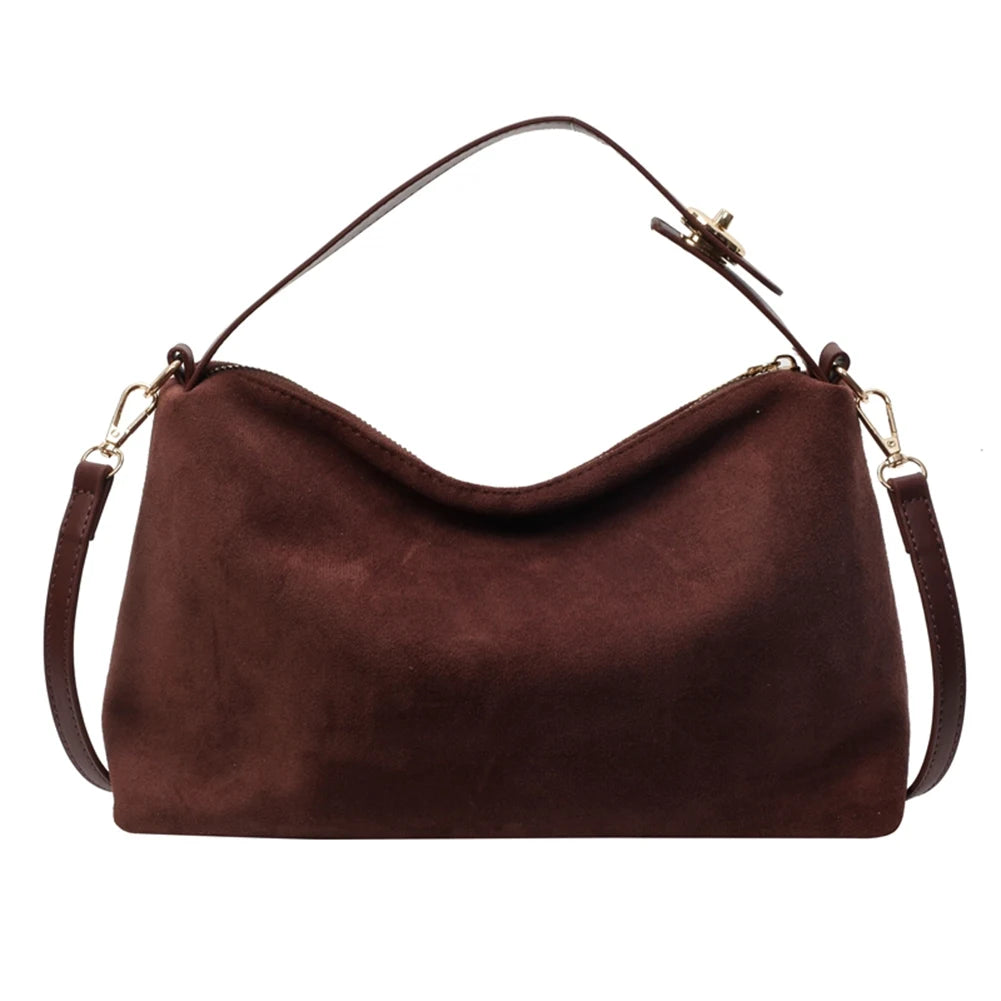 Big Boston Tote Soft Matte Suede Cow Leather
