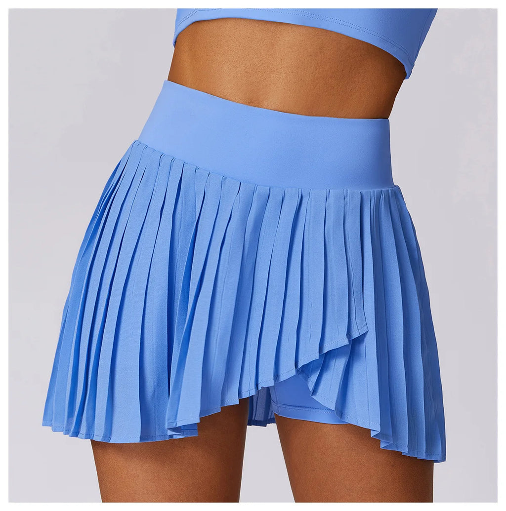 Women Dance Gym Workout Fitness Solid Sports Skirts