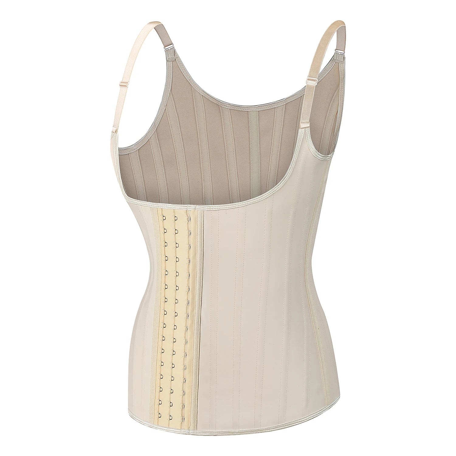Plus Size Women Adjustable Strap  Latex Waist Trainer 25 Steel Bones Vest Cincher Under bust Corset