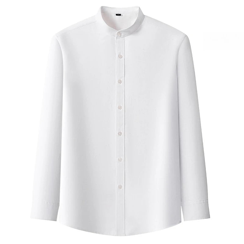 Men Casual Business Mandarin Collar
