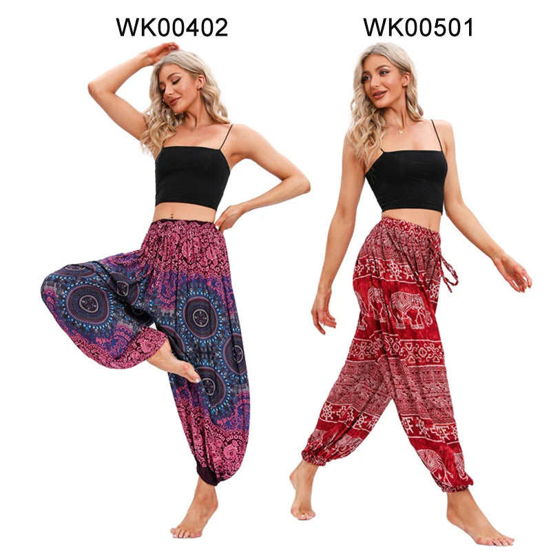 Boho Yoga Pants Women Hippie Harem