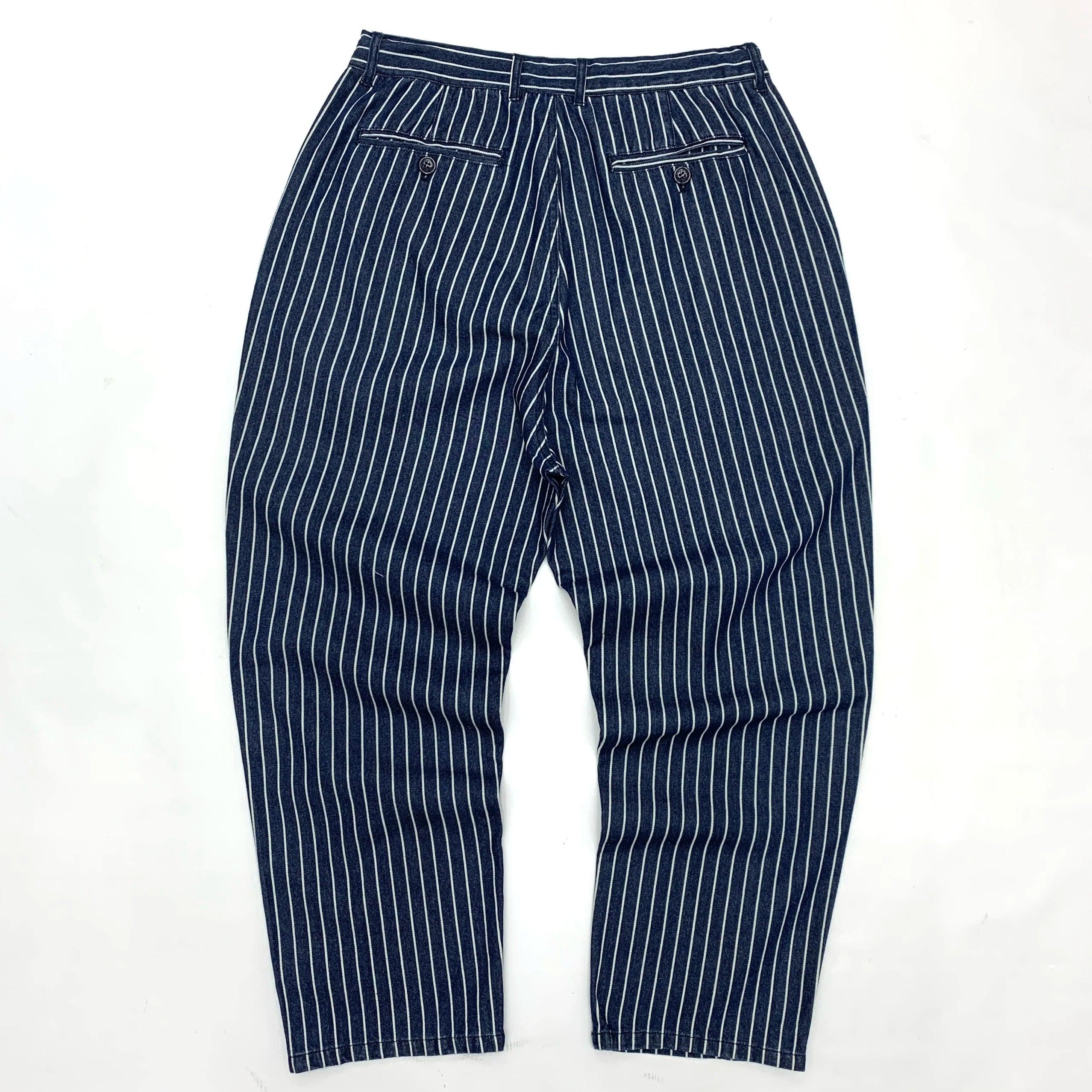 Striped slacks Loose straight
