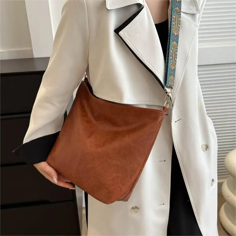 Boho Chic Faux Leather Shoulder Bag