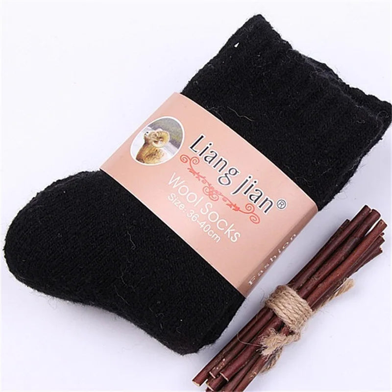 Super Warm Male Men Thicker Solid Socks Merino Wool