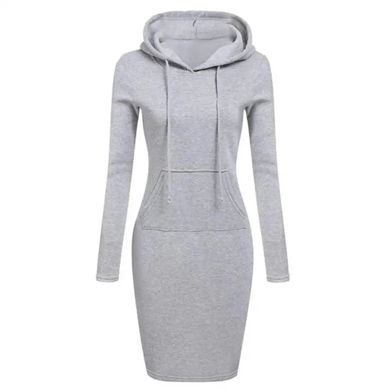 Ladies Dress Autumn Women Hooded Dresses