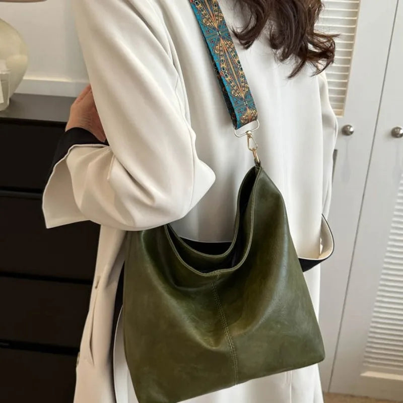 Boho Chic Faux Leather Shoulder Bag