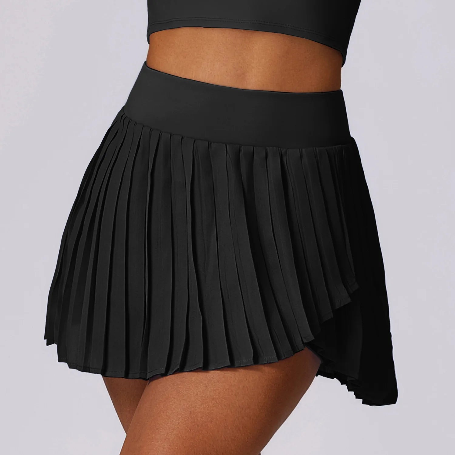 Women Dance Gym Workout Fitness Solid Sports Skirts