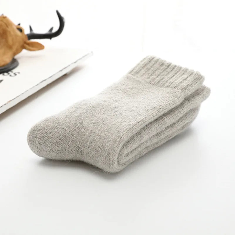 Super Warm Male Men Thicker Solid Socks Merino Wool