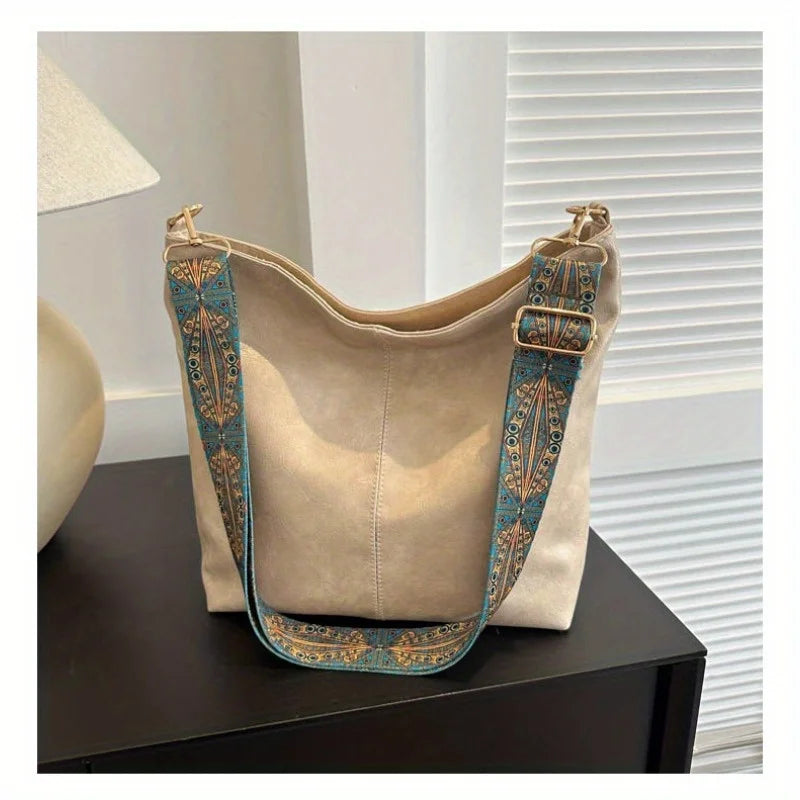 Boho Chic Faux Leather Shoulder Bag