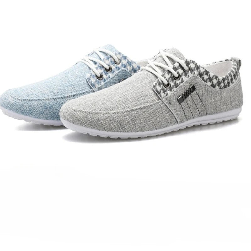Casual Shoes for Men Lace-up Linen Cloth Breathable