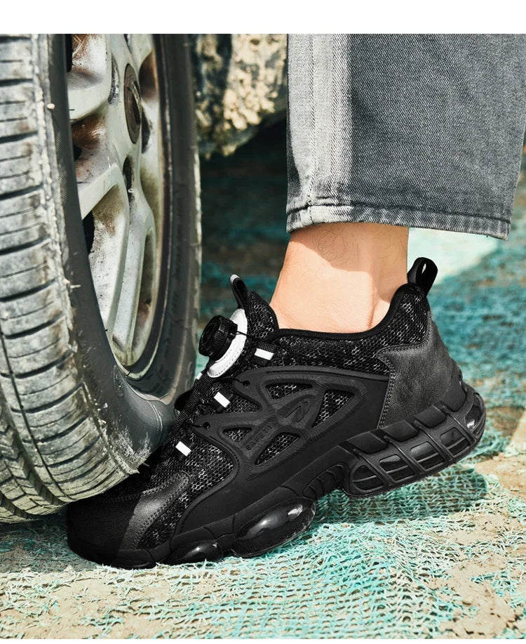 Men's Casual Sneakers Comfortable, Fashionable, Breathable And Safe Work Shoes