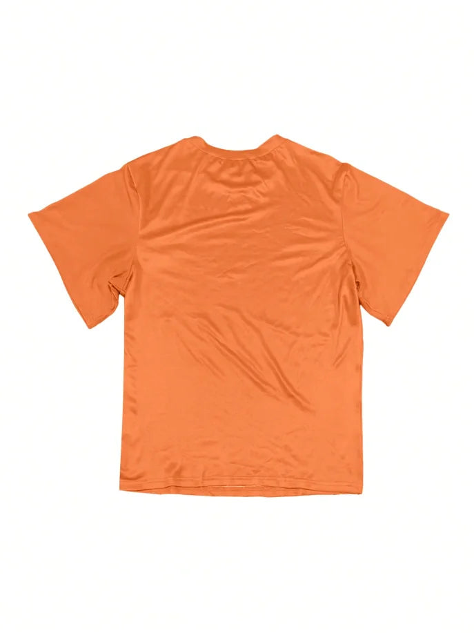 Plus Size 1XL-5XL Women's Fashion 2-piece Short Sleeved T-shirt and Printed Shorts Set