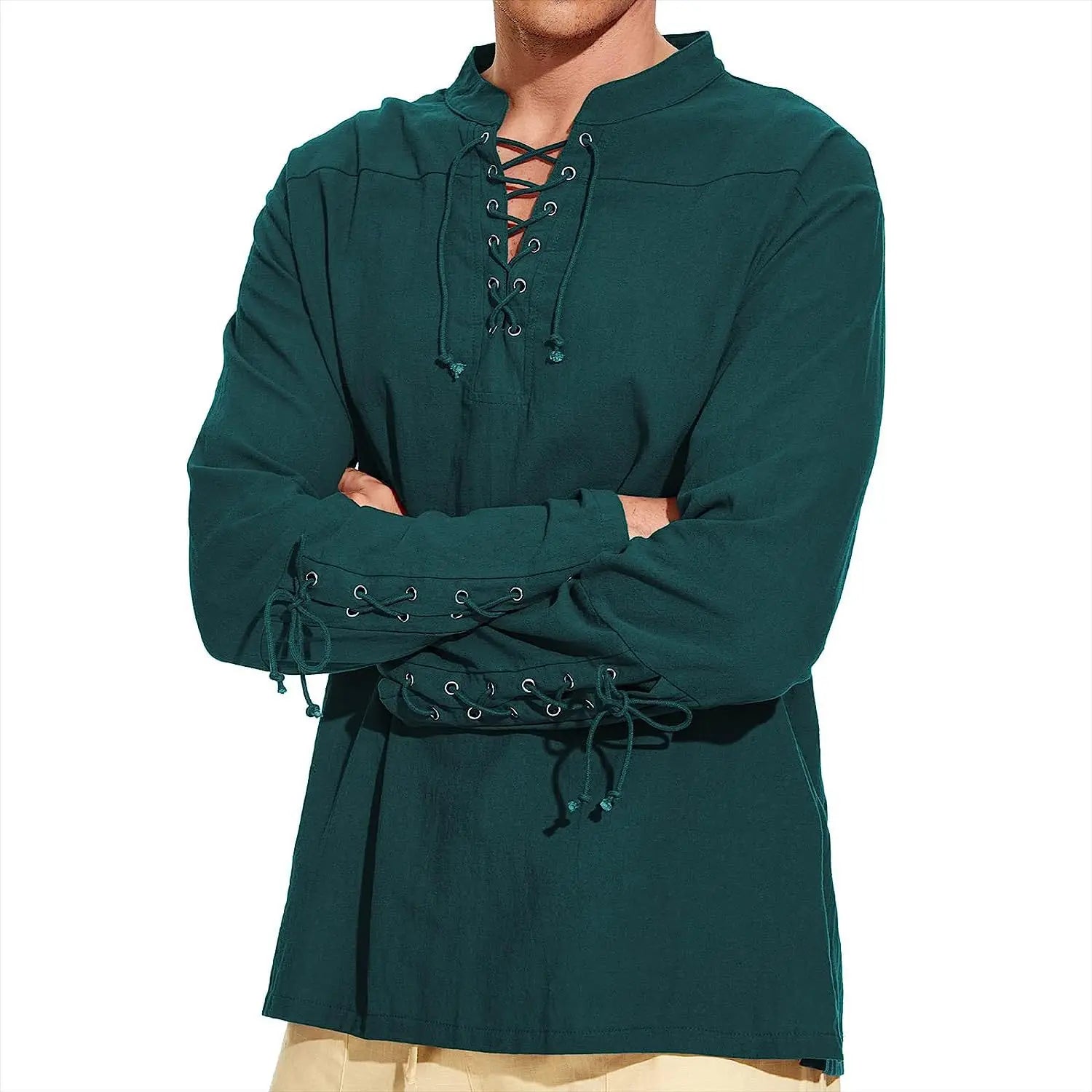 Men's Cotton Linen Shirt Long Sleeve