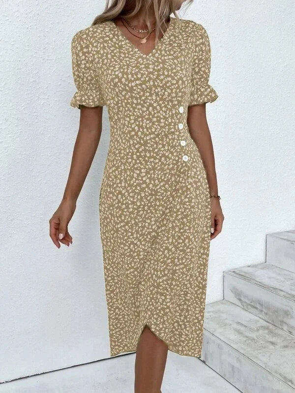 New 2026 Women's Boho Dresses Elegant Floral Print