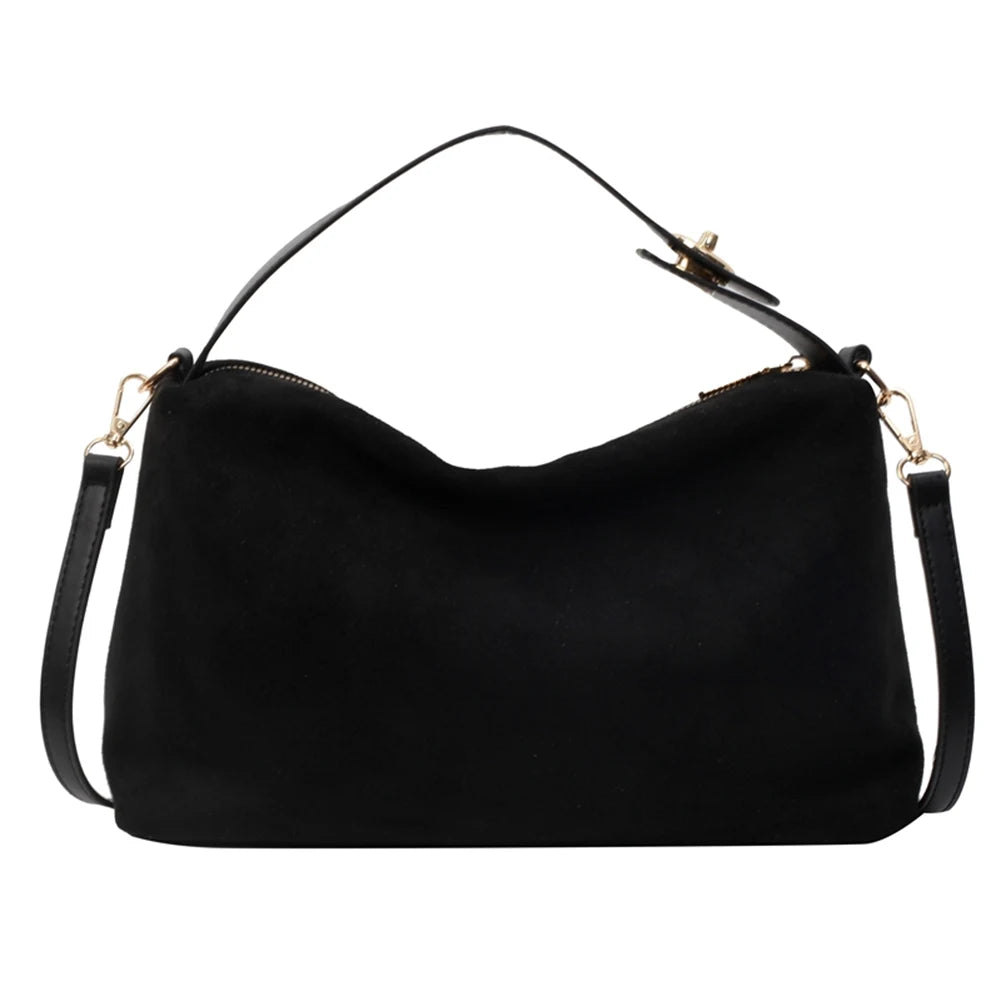 Big Boston Tote Soft Matte Suede Cow Leather