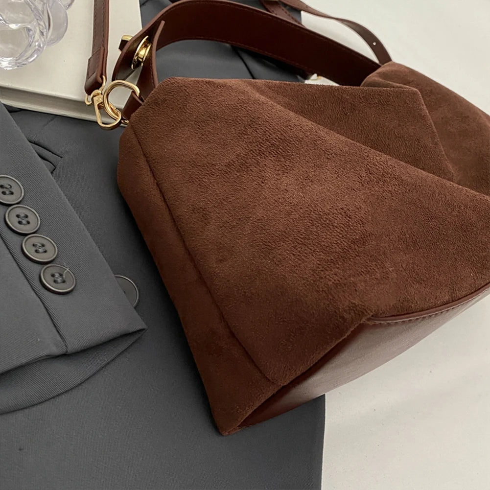 Big Boston Tote Soft Matte Suede Cow Leather
