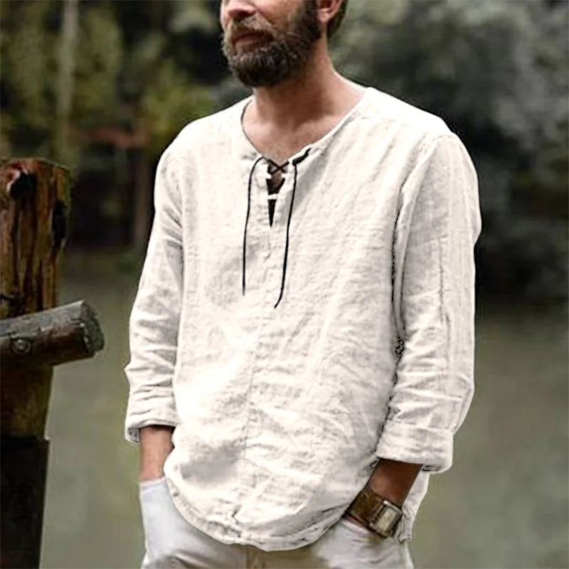 Men Shirts Hooded Solid Color