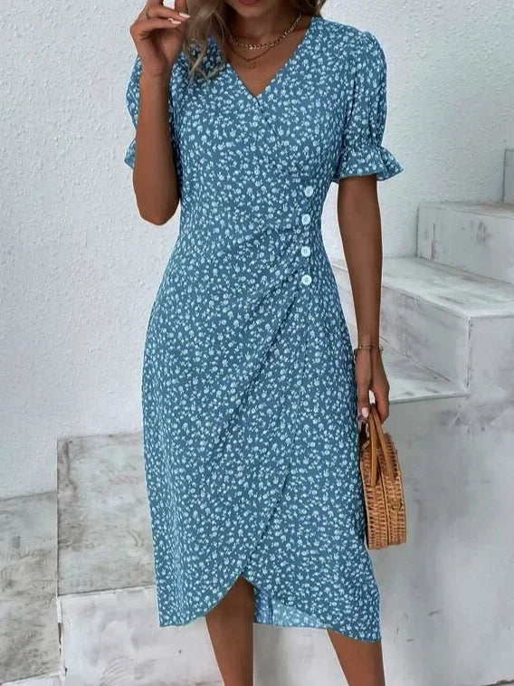 New 2026 Women's Boho Dresses Elegant Floral Print