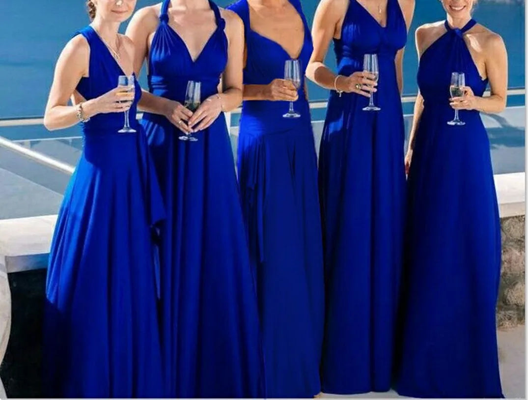 Women Dresses Multiway Wrap Convertible Boho Maxi Dress