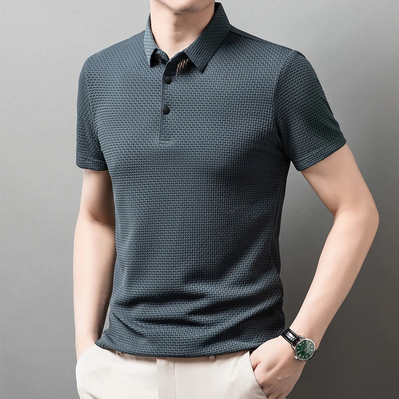 Men's Business Polos Casual Short Sleeve