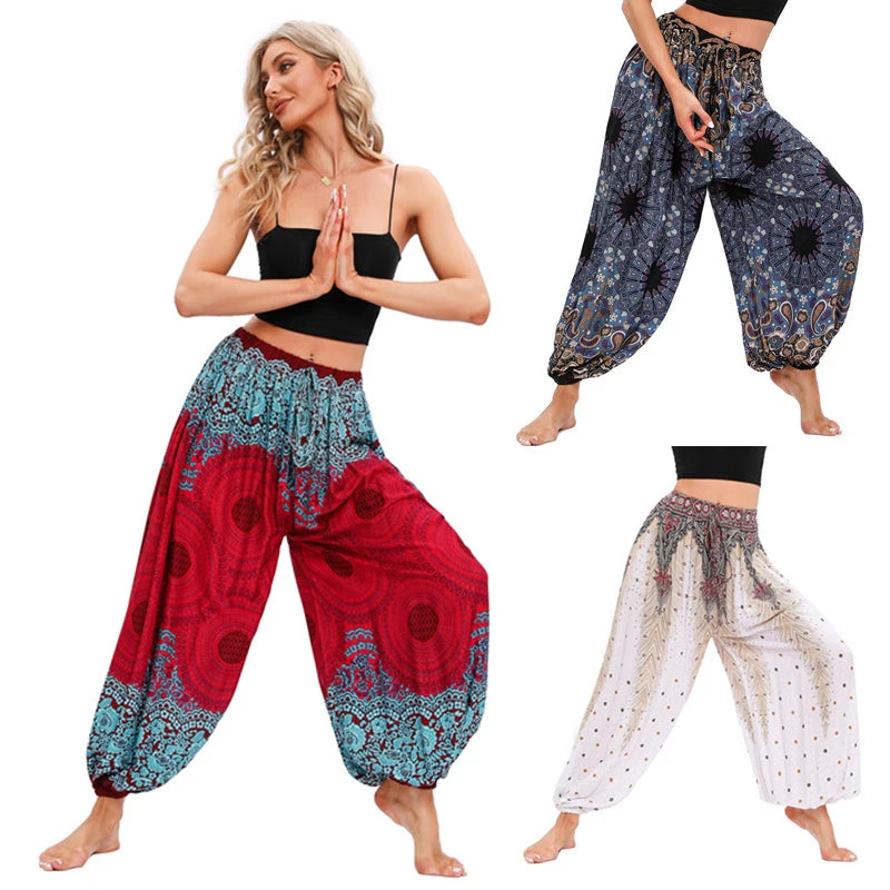 Boho Yoga Pants Women Hippie Harem