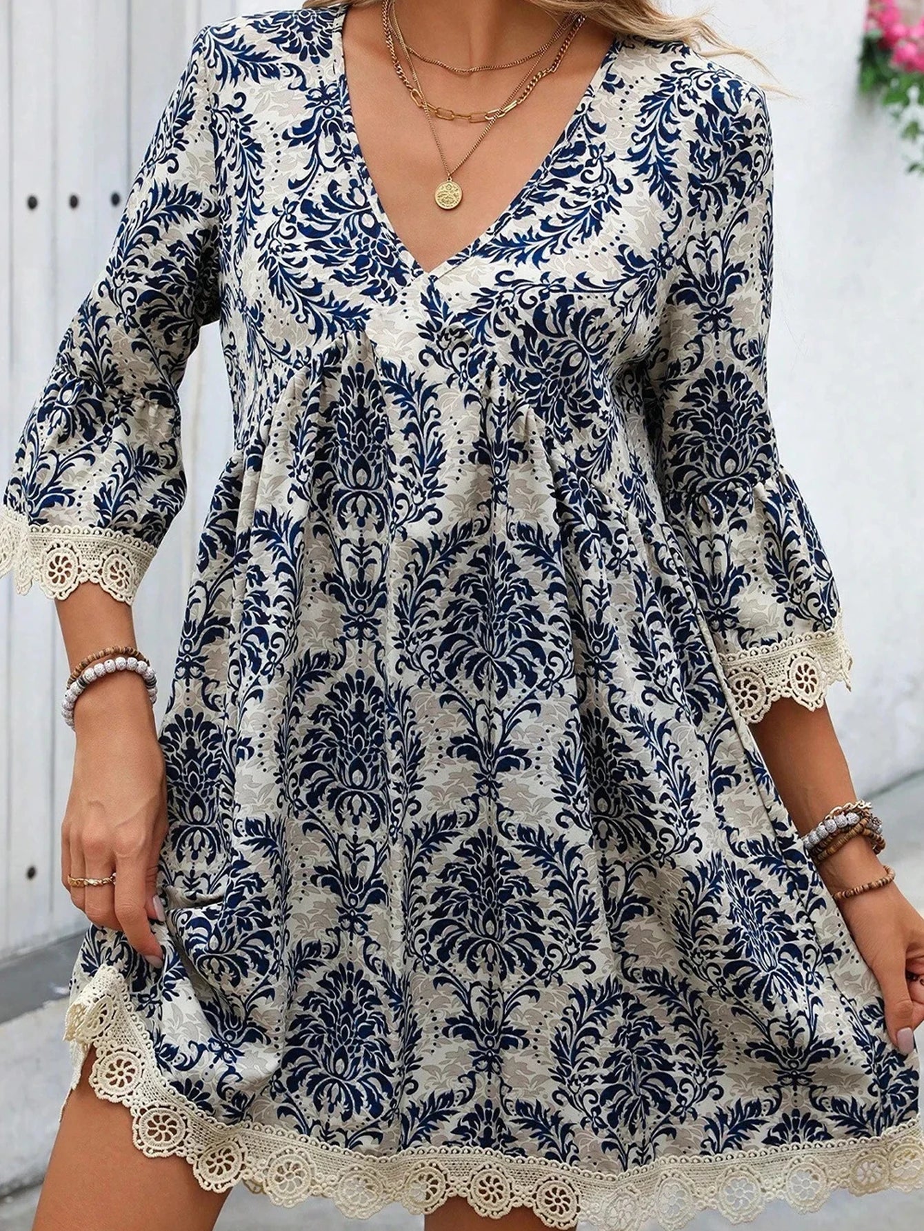Large Size Women's Dress Casual Loose Fit Maxi Gown plus Size