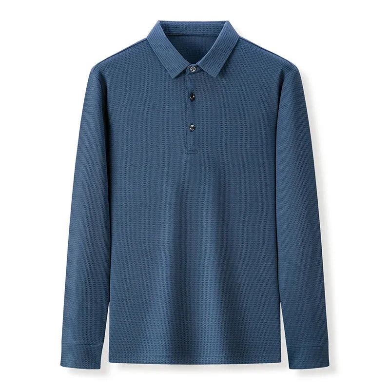 Men's Business Casual Polo Long Sleeve
