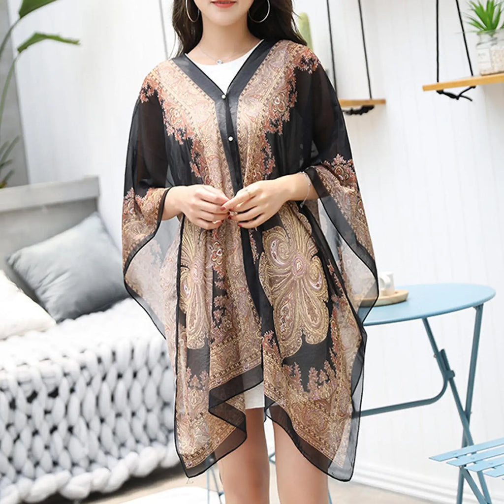2026 Women Summer Chiffon Sun Protection Shawl