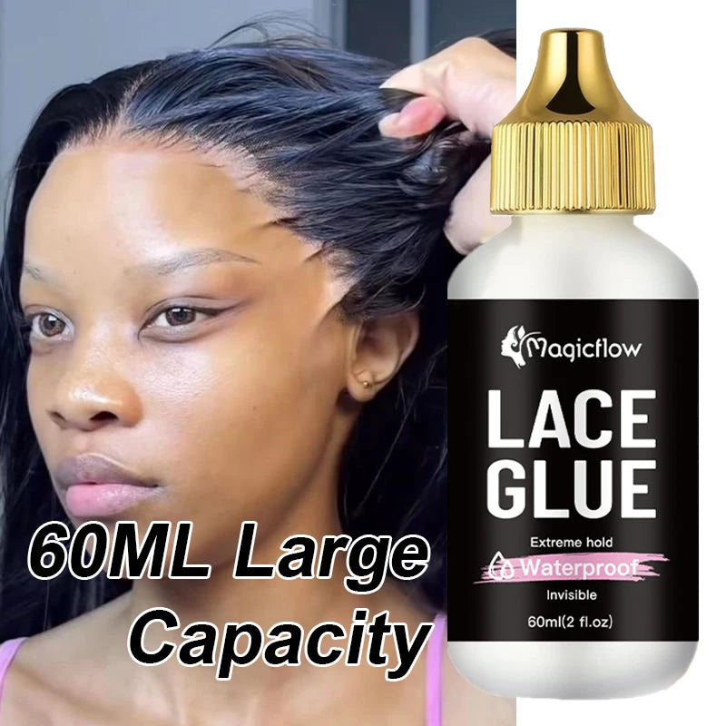 60ml/2 fl.oz Waterproof Wig Lace Glue - Strong Hold, Invisible, Quick Dry & Easy Removal