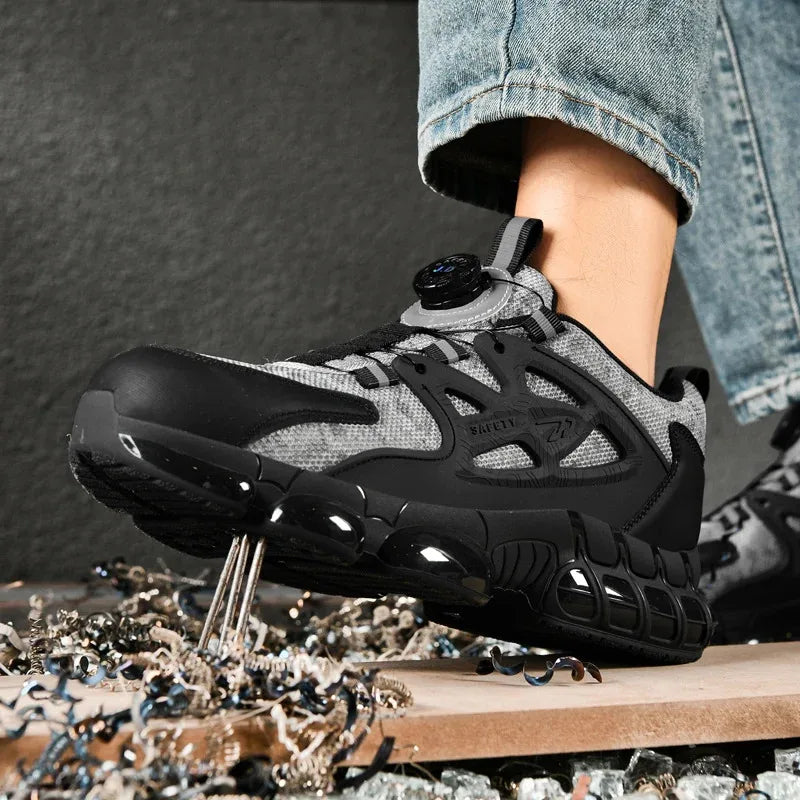 Men's Casual Sneakers Comfortable, Fashionable, Breathable And Safe Work Shoes