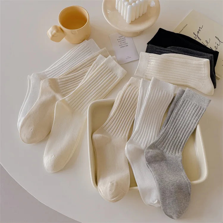 Women Casual Fashion Solid Color Black, White and Gray